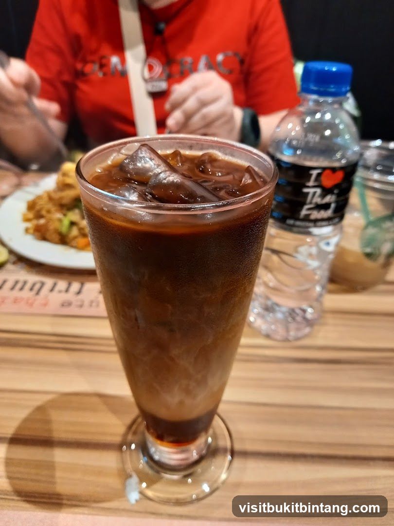 Iced Coffee with Water Bottle