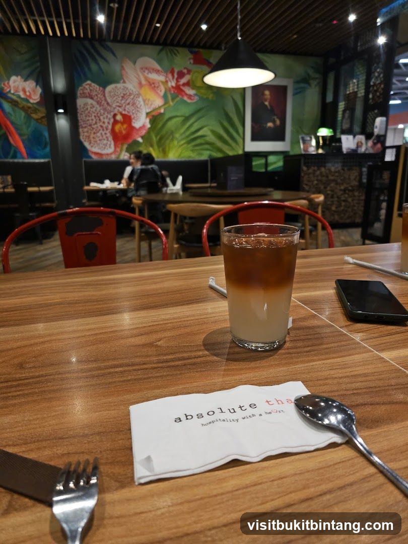 Restaurant Interior with Tropical Mural