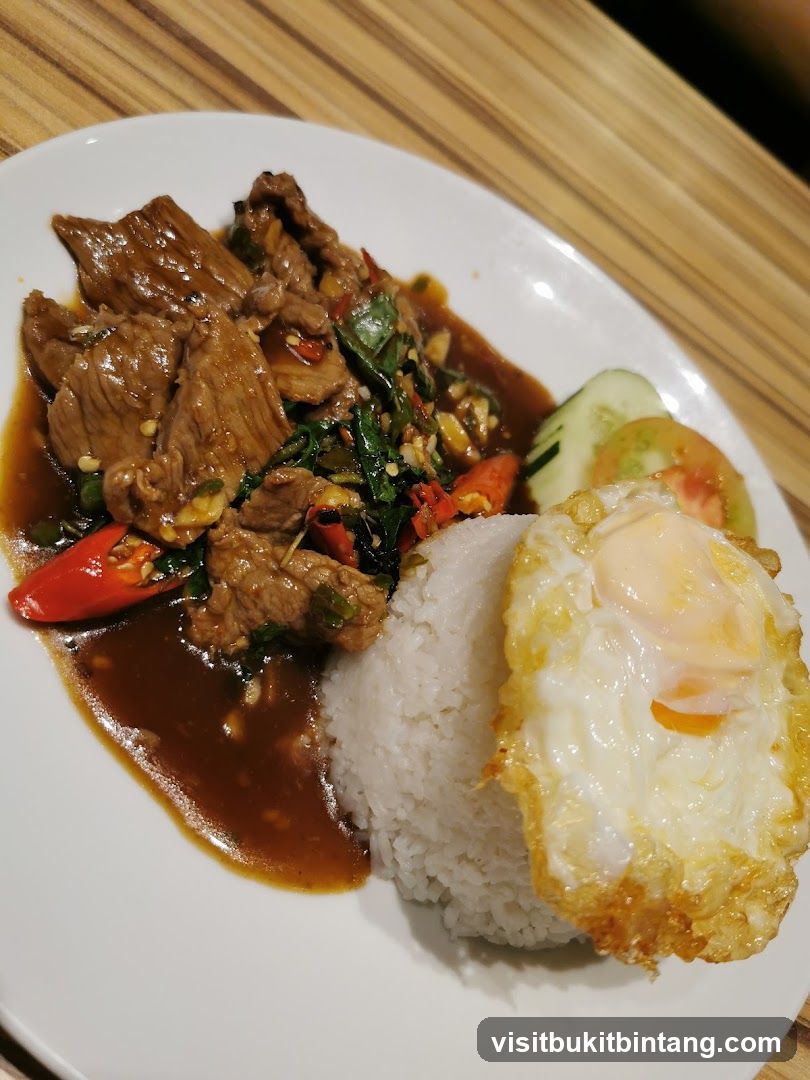 Beef with Basil and Rice