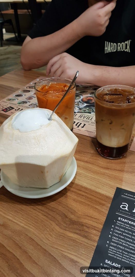 Table with drinks and menu