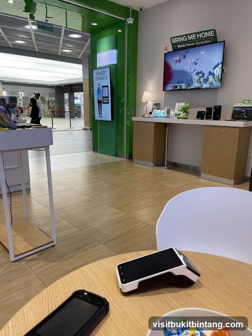 Store Interior with Technology Displays