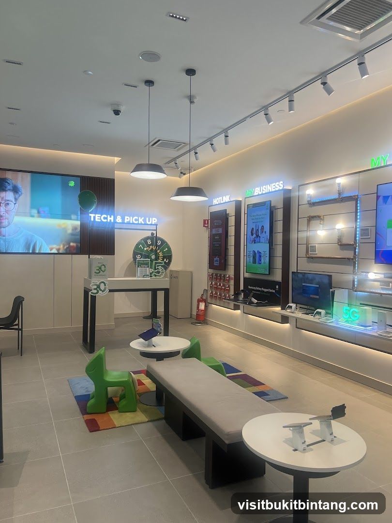 Modern electronics store interior