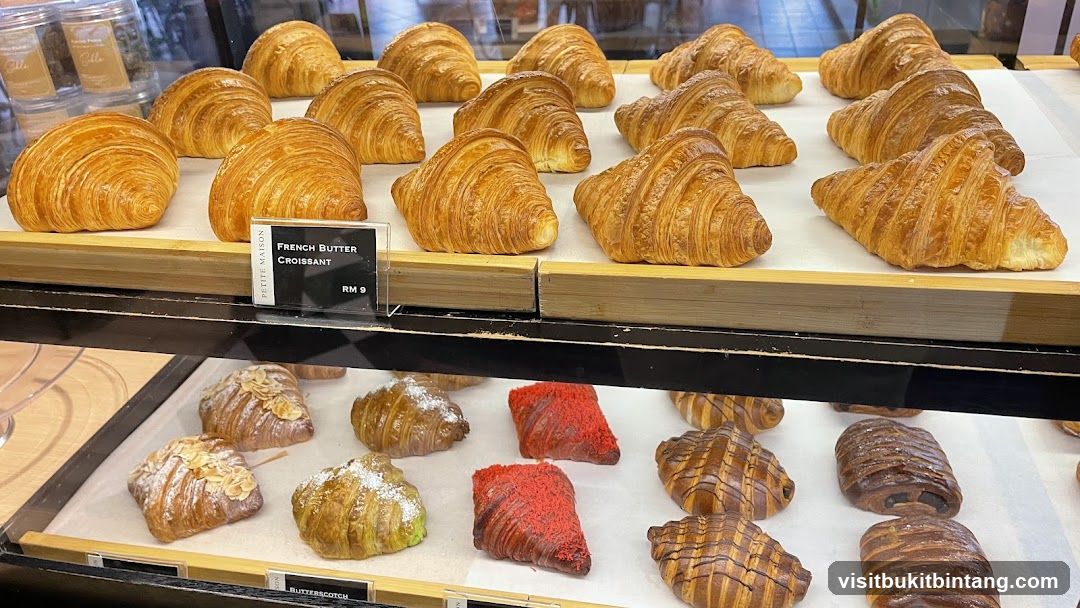 Croissants in a Display Case
