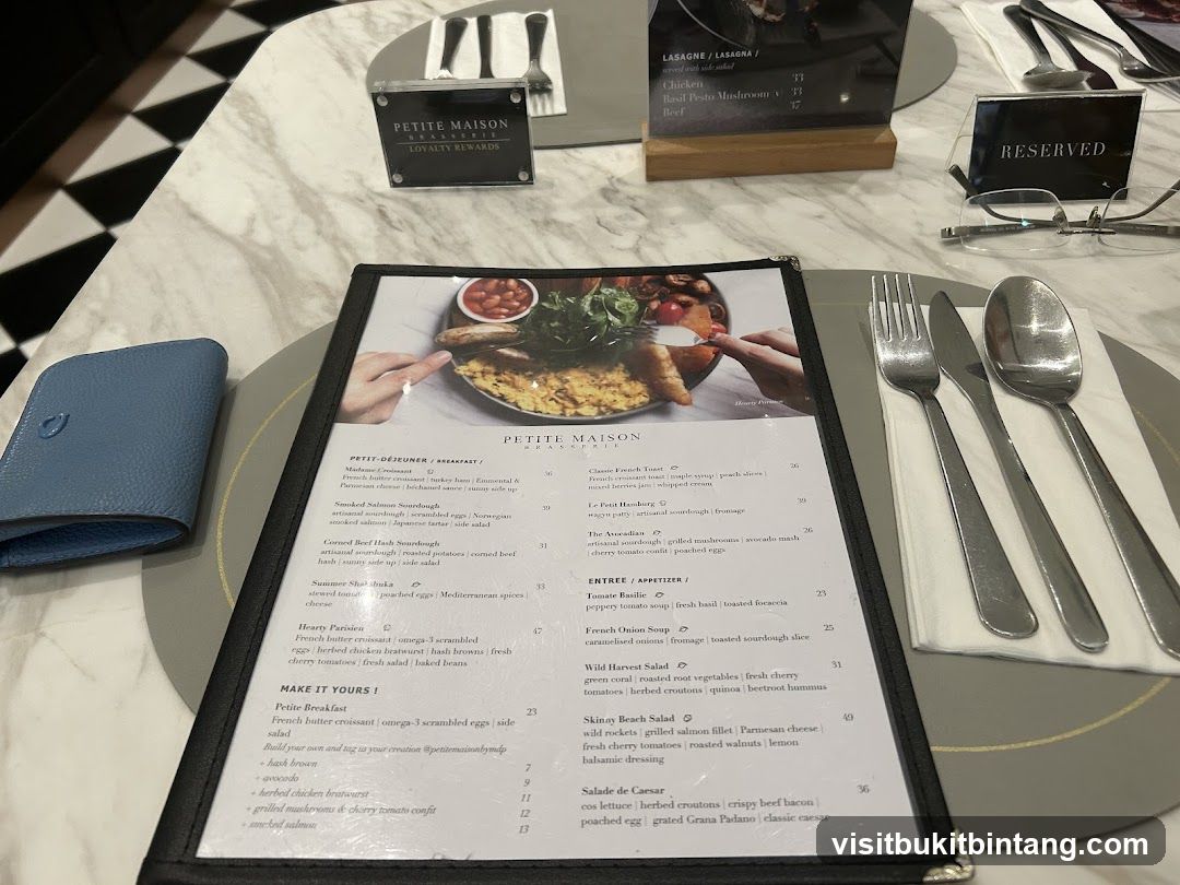 PETITE MAISON BRASSERIE Menu