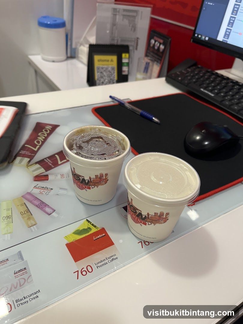 Two cups of coffee on a counter