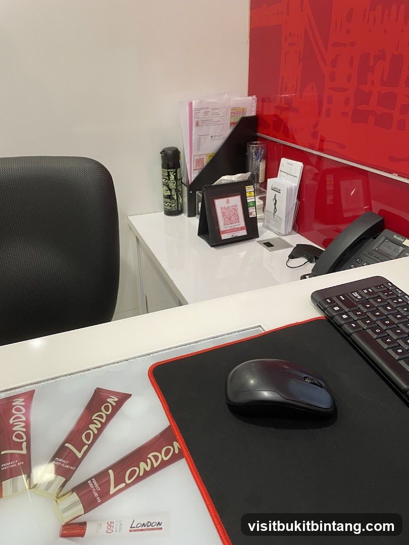 Reception Desk with Products