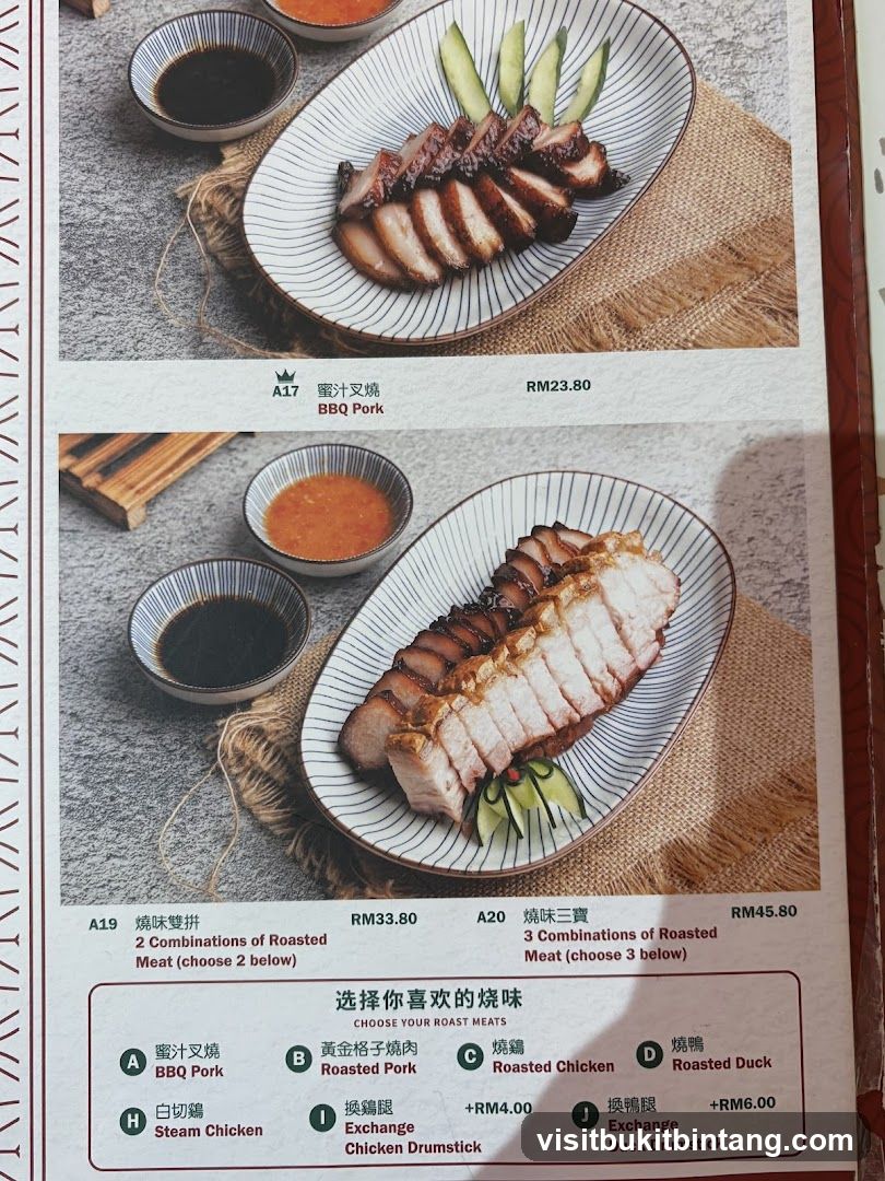 Roast Meats Menu