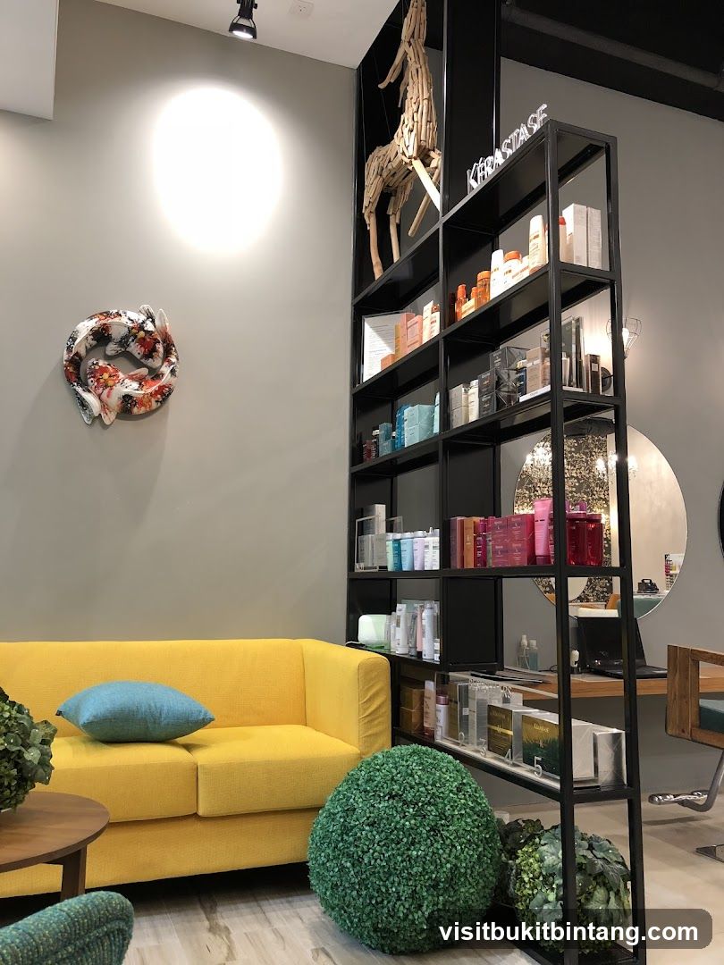 Salon Interior with Products and Seating
