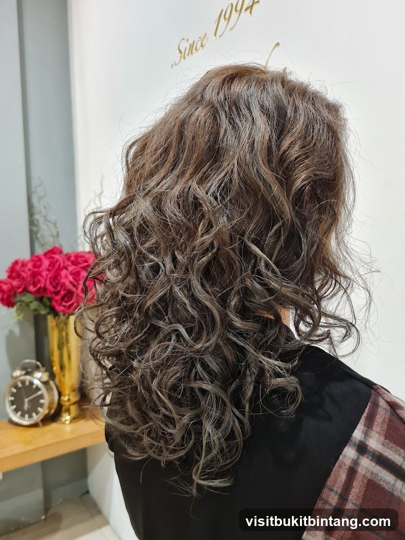 Woman with curly hair