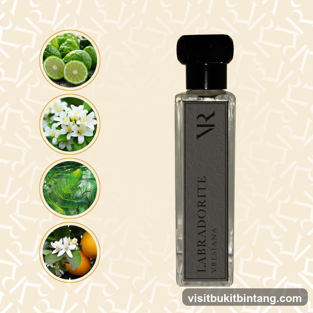Perfume Bottle with Ingredients