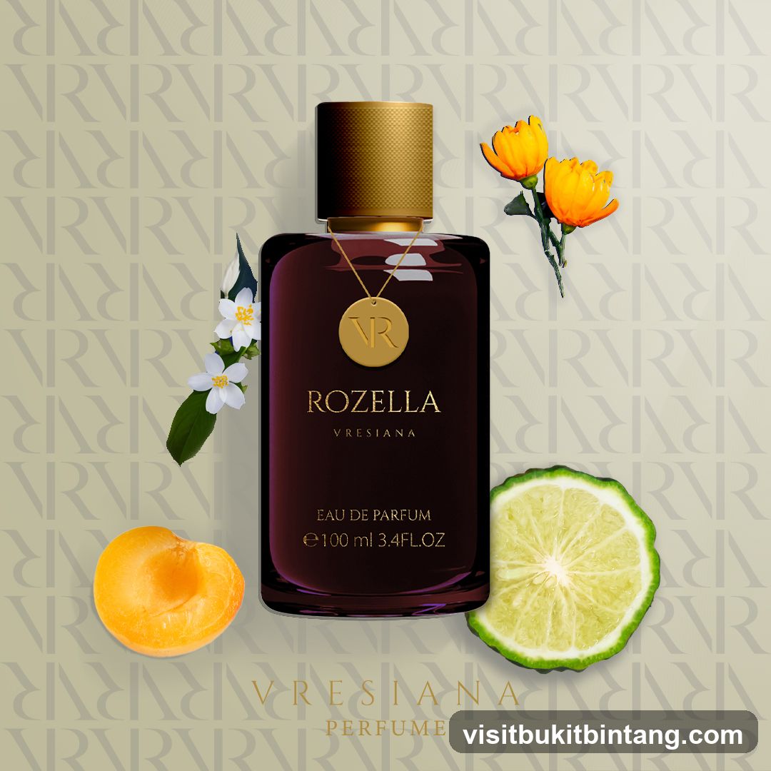 Perfume Bottle with Fruit and Flowers