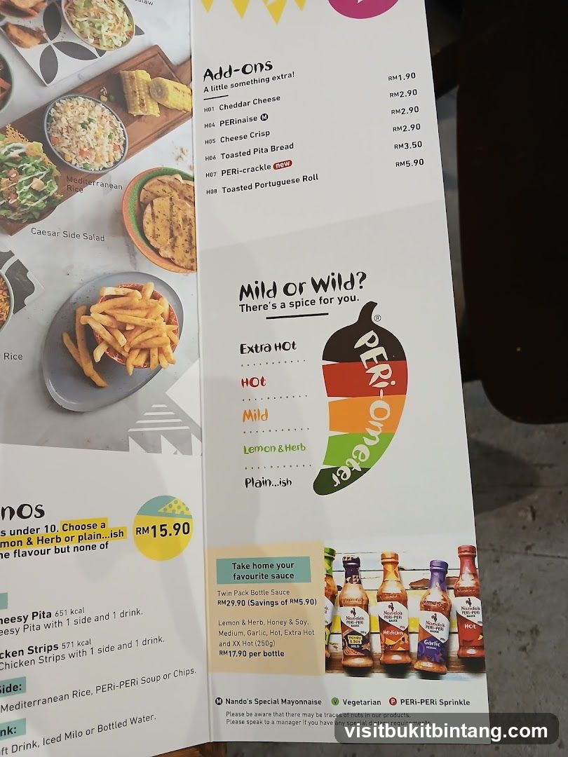 Nando's Menu