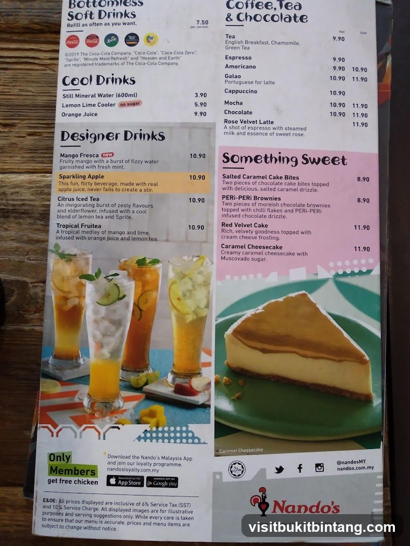 Nando's Menu