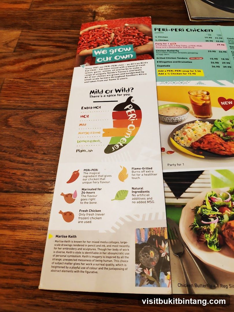 Peri-Peri Chicken Menu