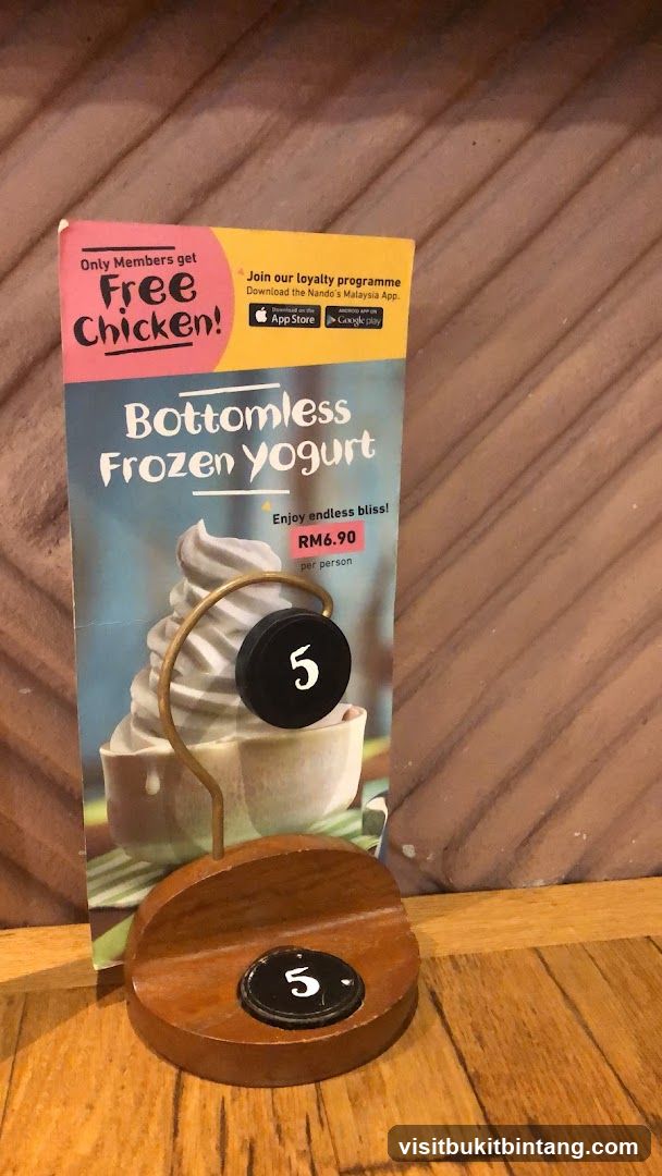 Bottomless Frozen Yogurt Promotion