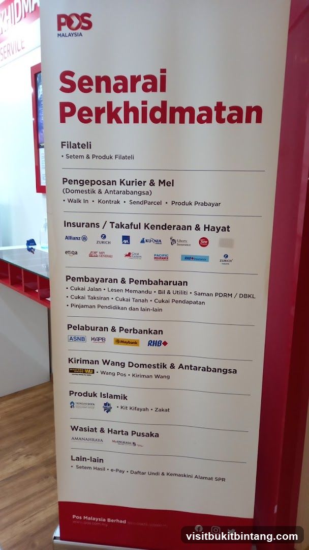 POS Malaysia Services List