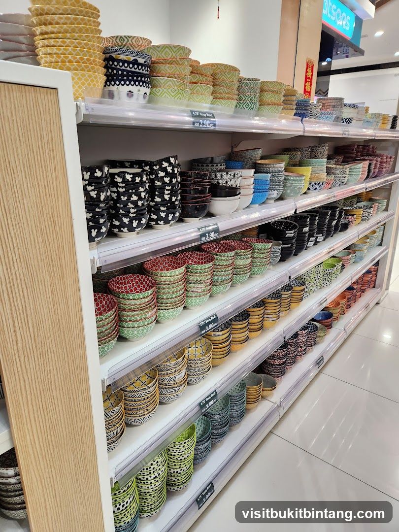 Bowls on Display Shelves