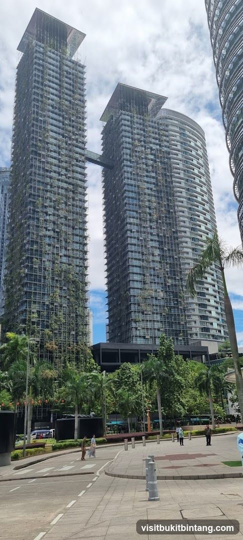 Modern Skyscrapers with Skybridge