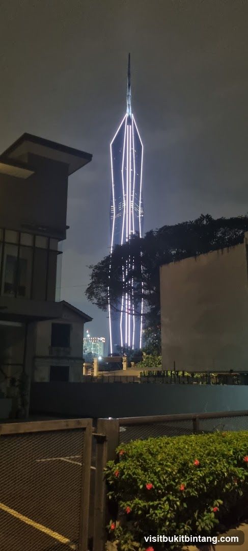 Skyscraper illuminated at night