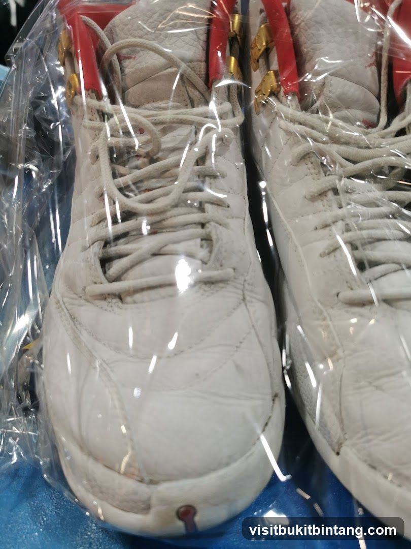 White and Red Sneakers