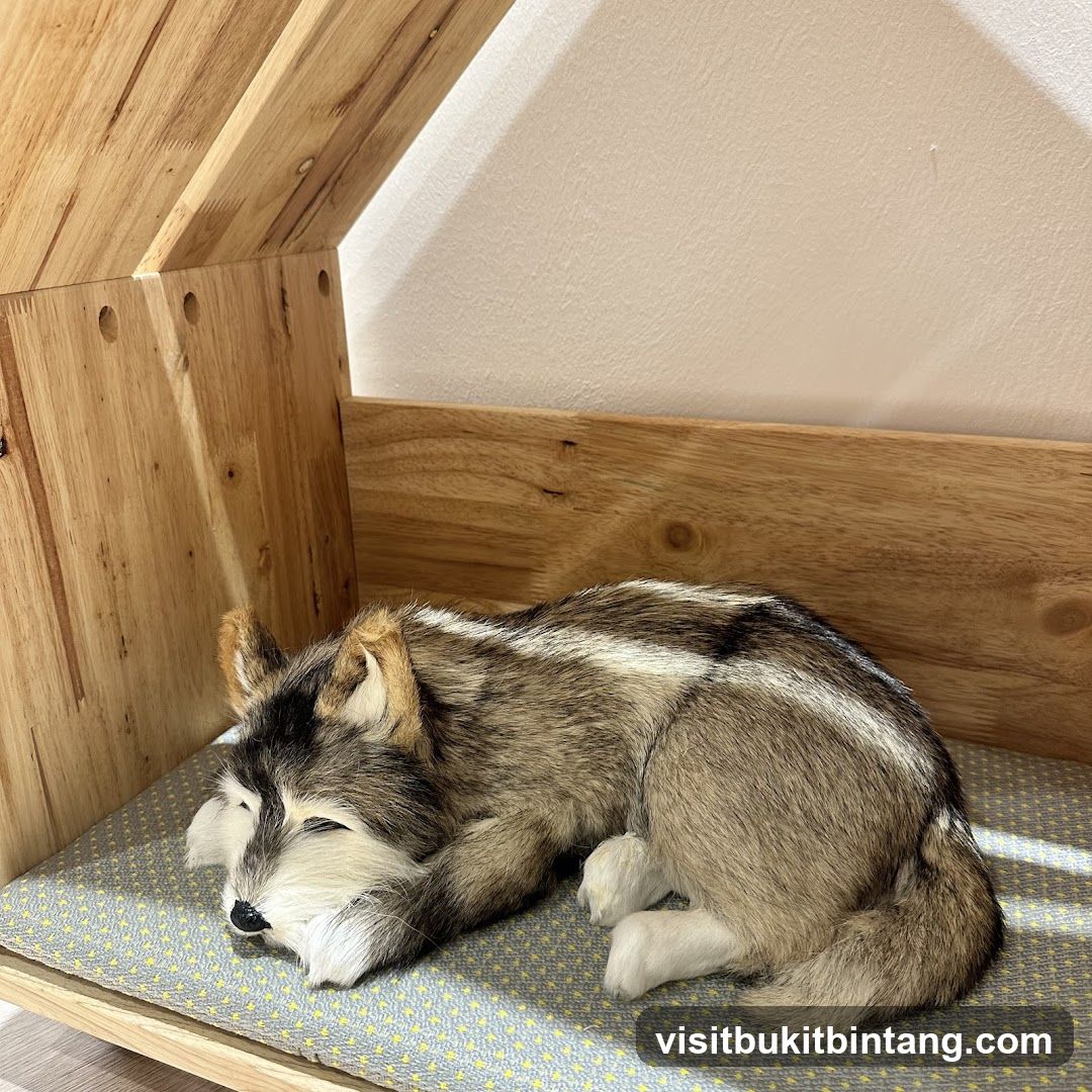 Stuffed Husky Dog Sleeping