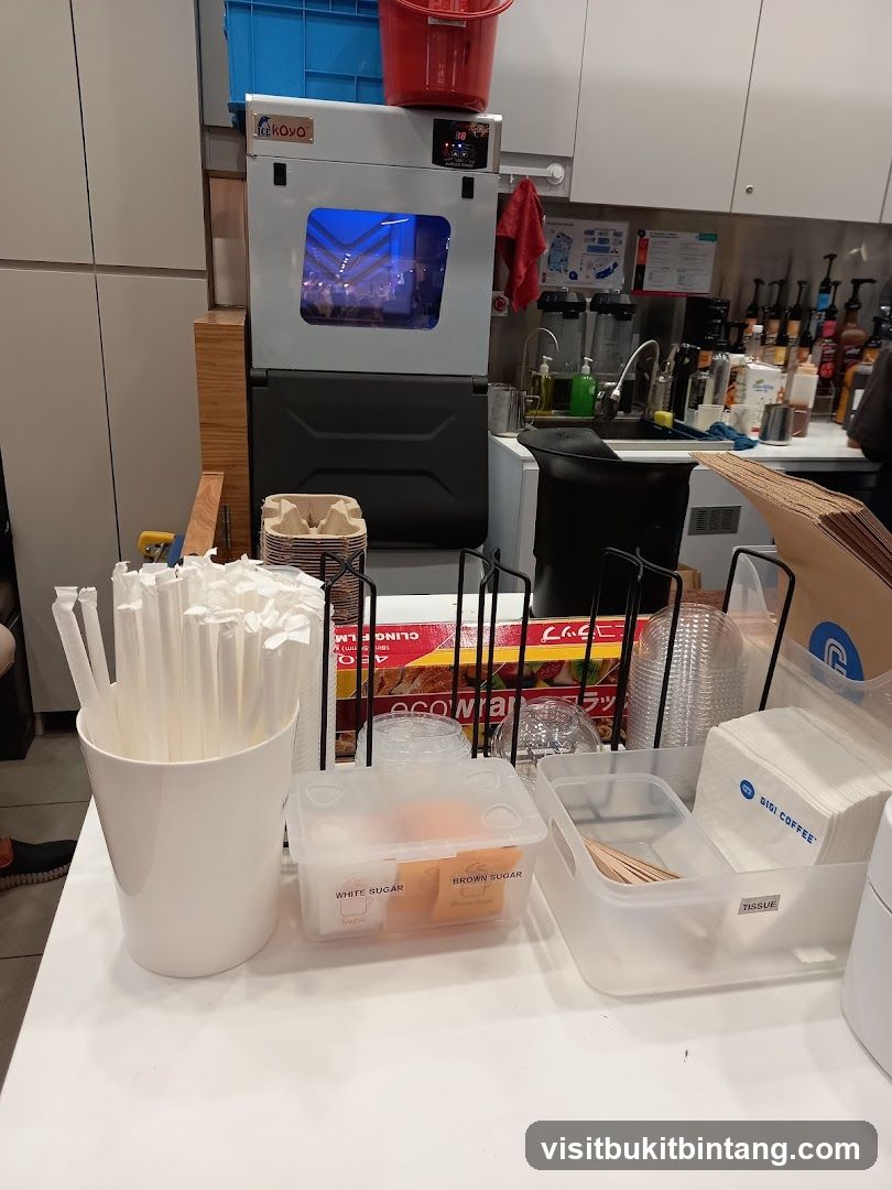 Coffee Shop Condiment Station