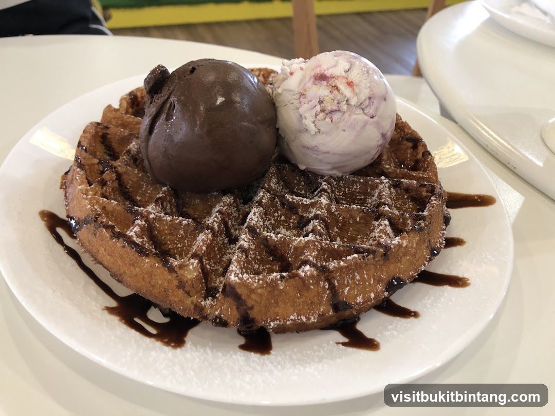 Waffle with Ice Cream
