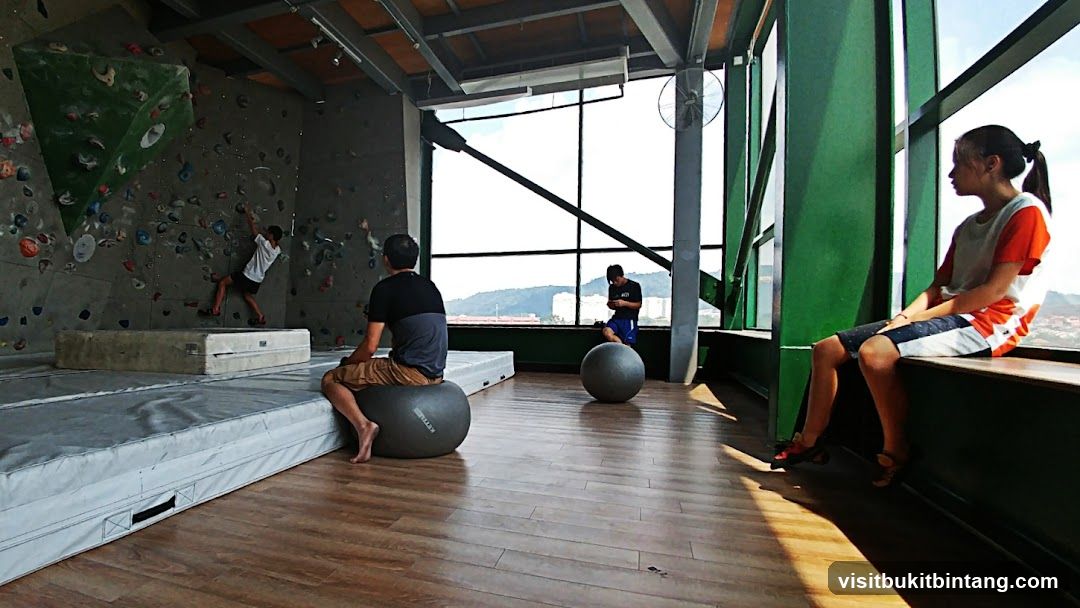 Indoor Climbing Gym with People