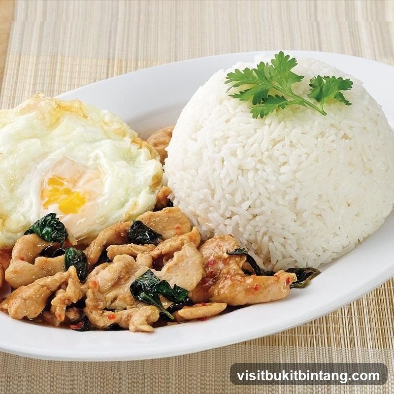 Chicken with Basil and Fried Egg