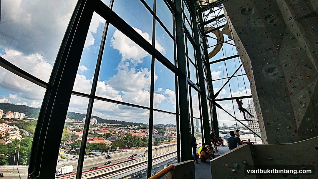 Indoor Climbing Wall with City View