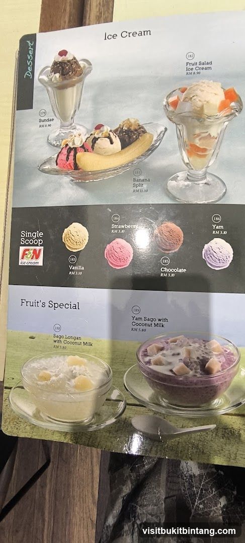 Dessert Menu