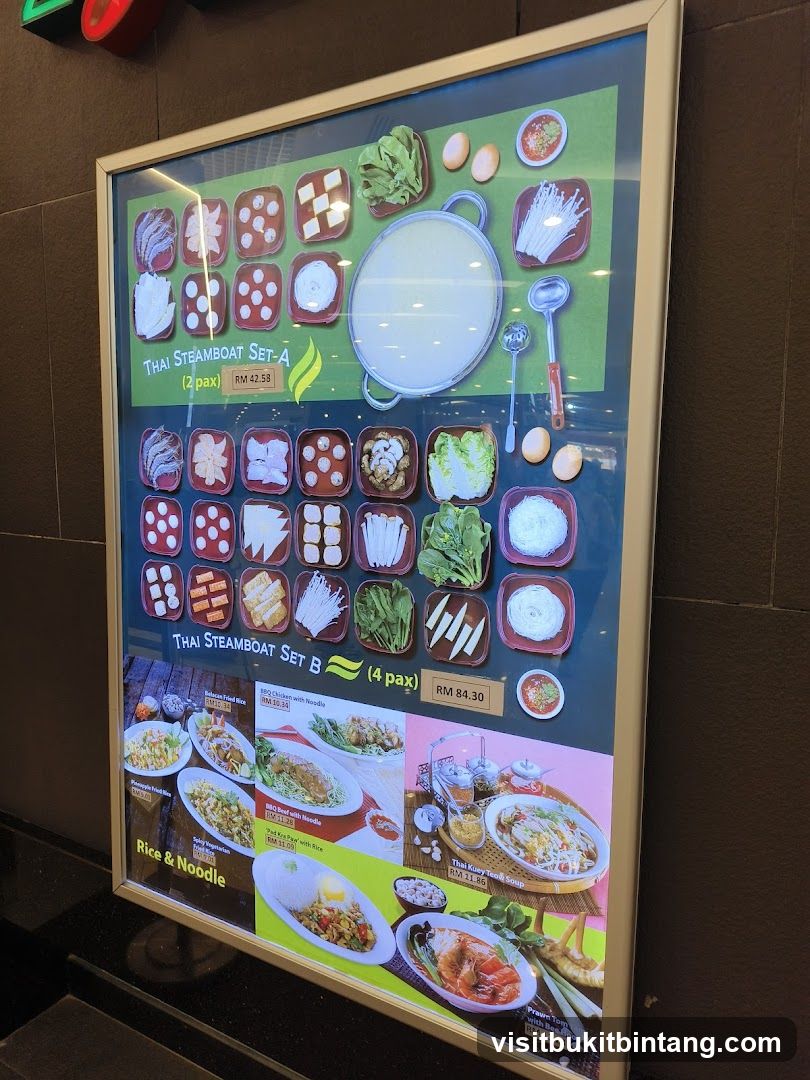 Thai Steamboat Menu