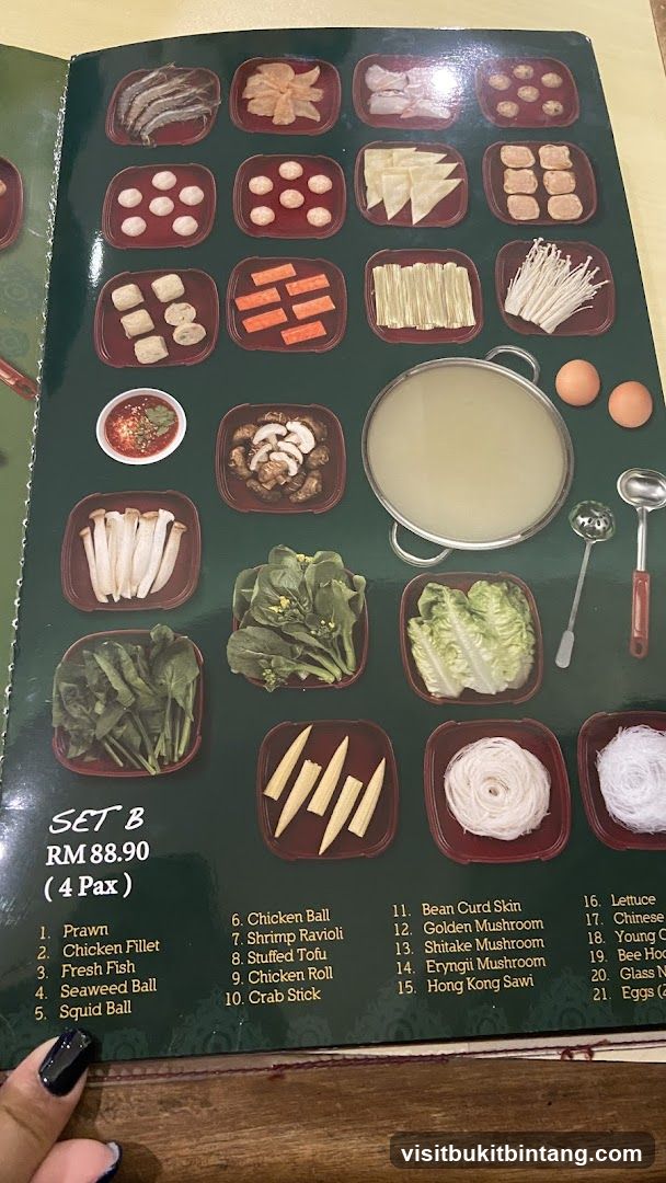Set B Menu