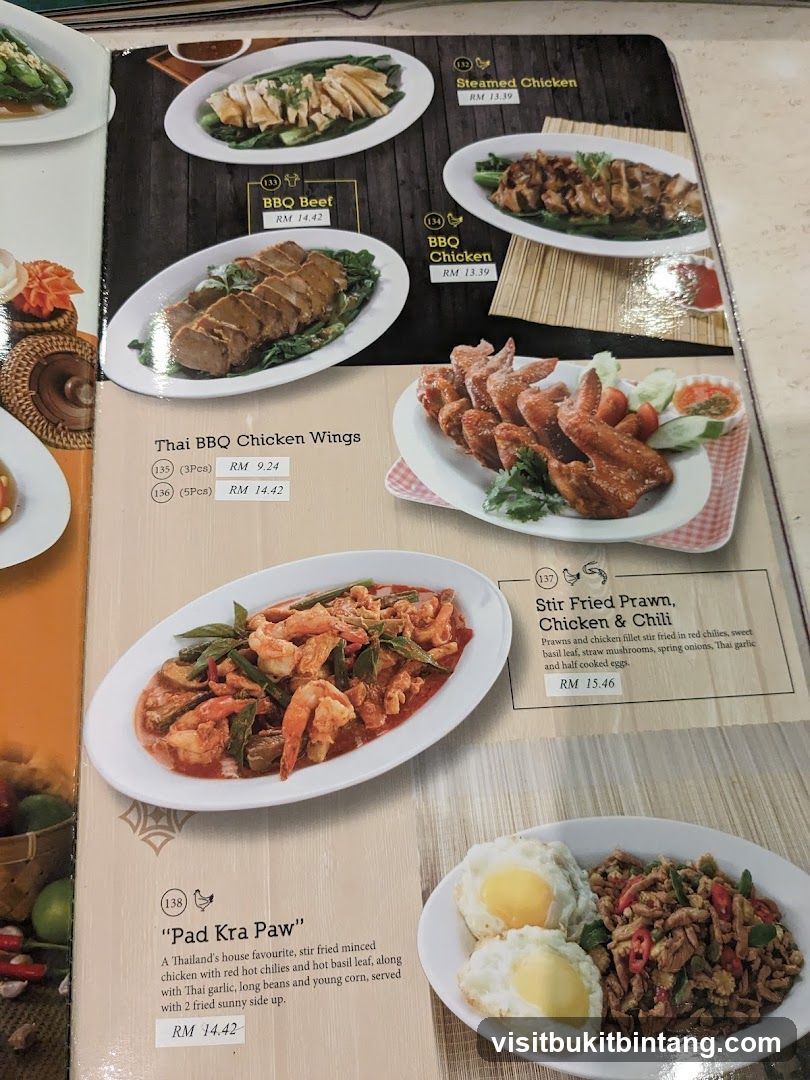 Thai Menu