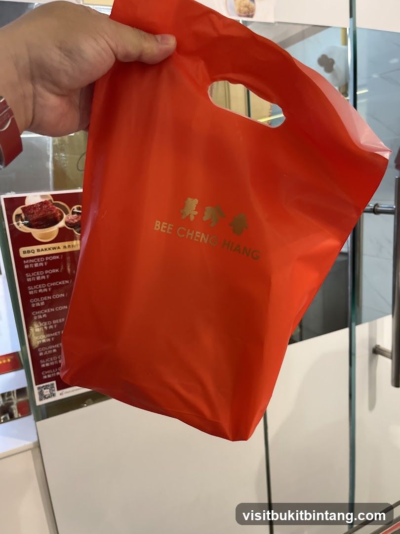 Orange Shopping Bag with Logo