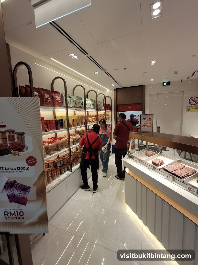 Interior of a food store