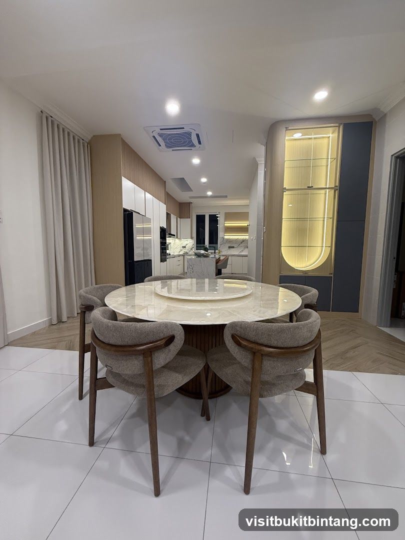 Modern Dining Room and Kitchen