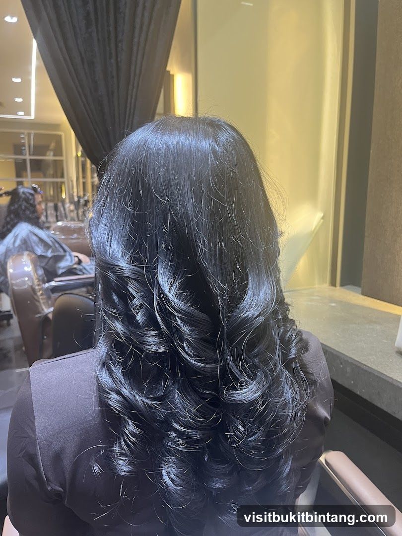 Woman with styled black hair