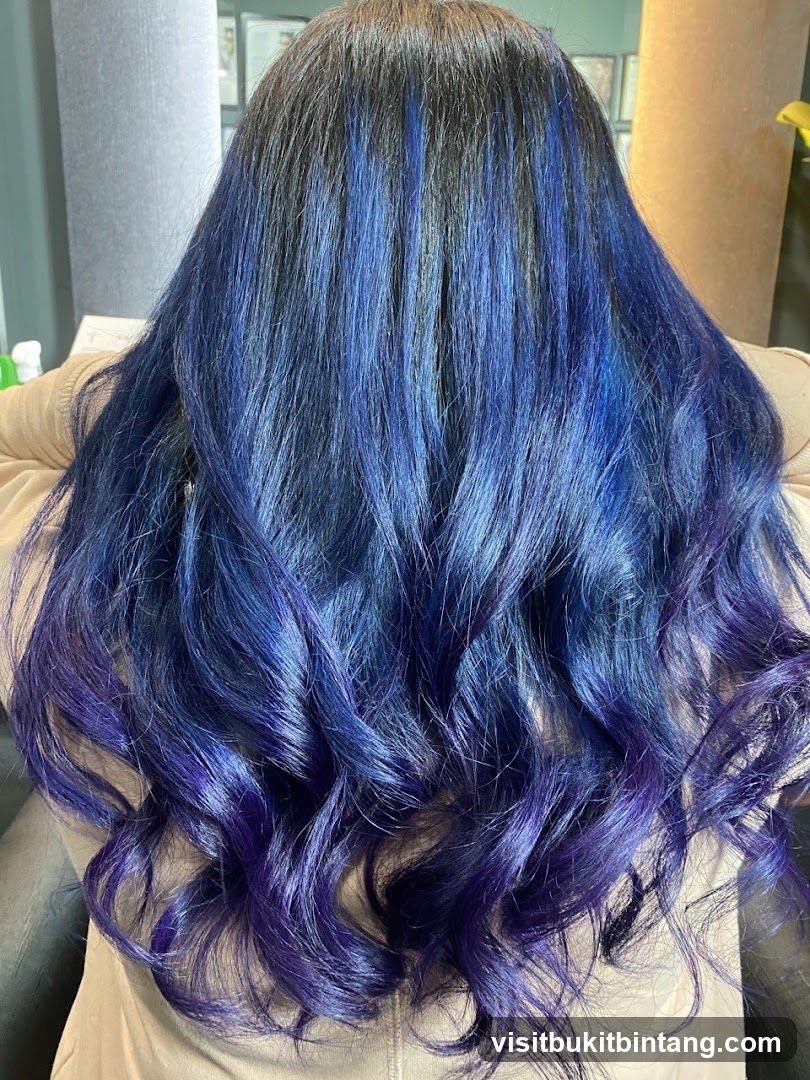 Blue and Purple Ombre Hair