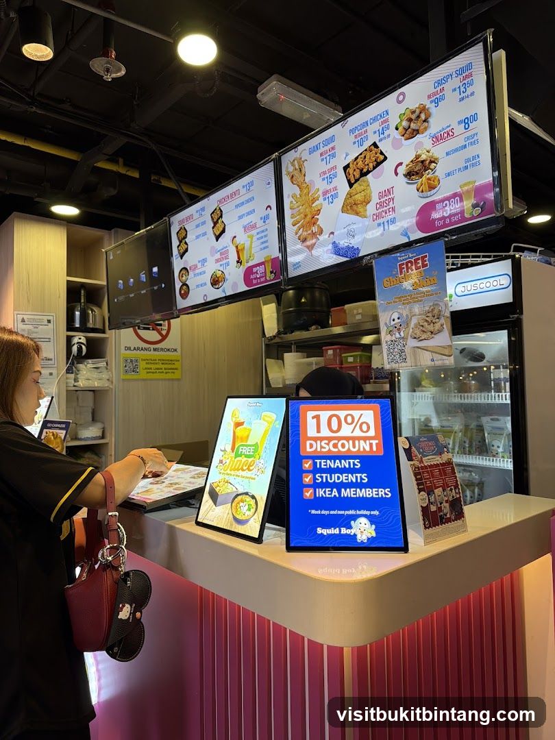 Food Counter with Menu Displays
