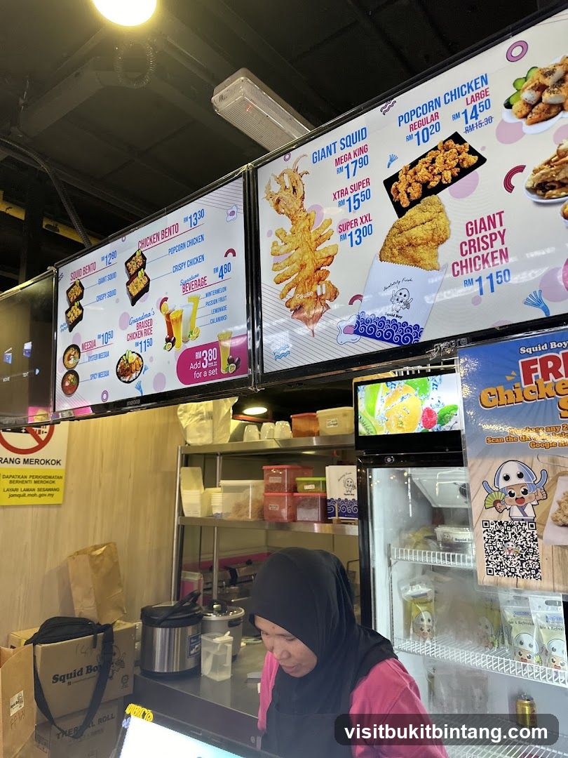 Squid Boy Menu