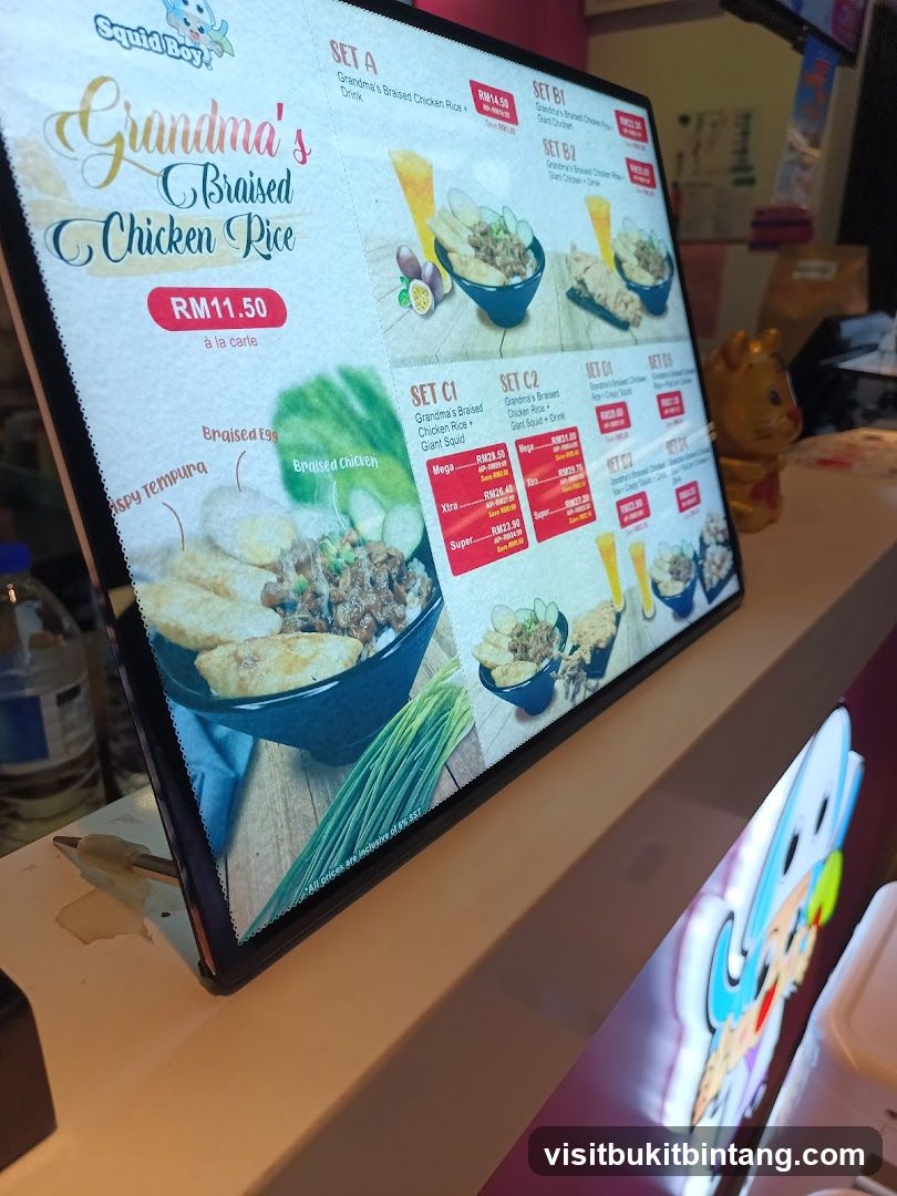 Grandma's Braised Chicken Rice Menu