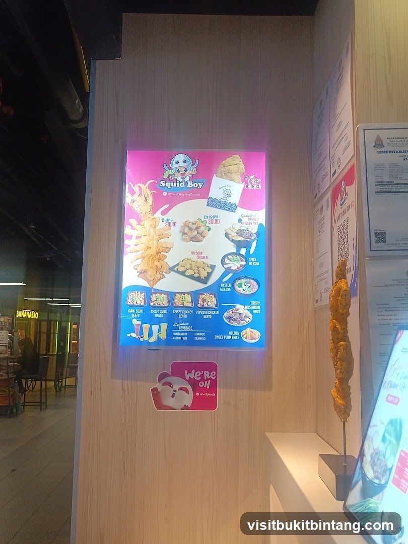 Squid Boy Menu