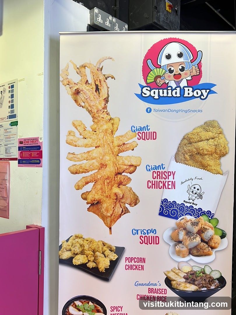 Squid Boy Menu