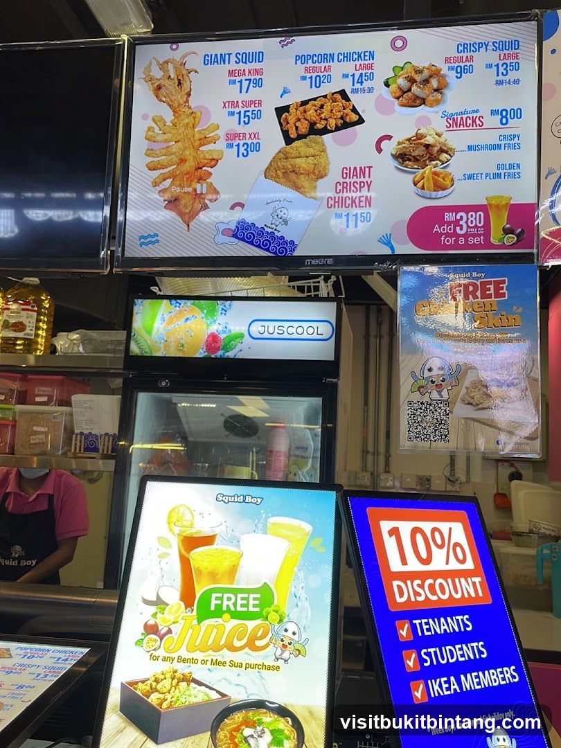 Food and Drink Menu with Promotions