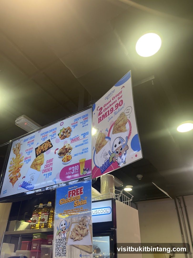Squid Boy Menu