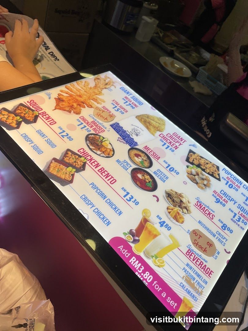 Squid Bay Menu