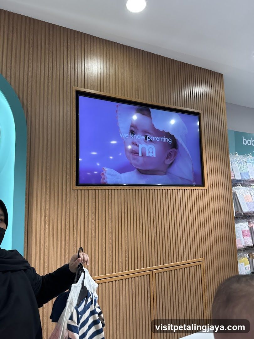 Baby Store Interior with TV Screen