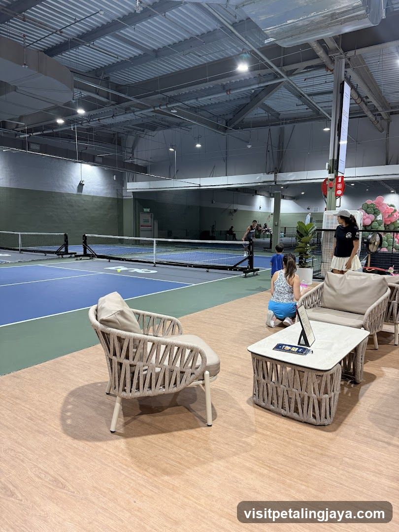Indoor Tennis Court Lounge Area