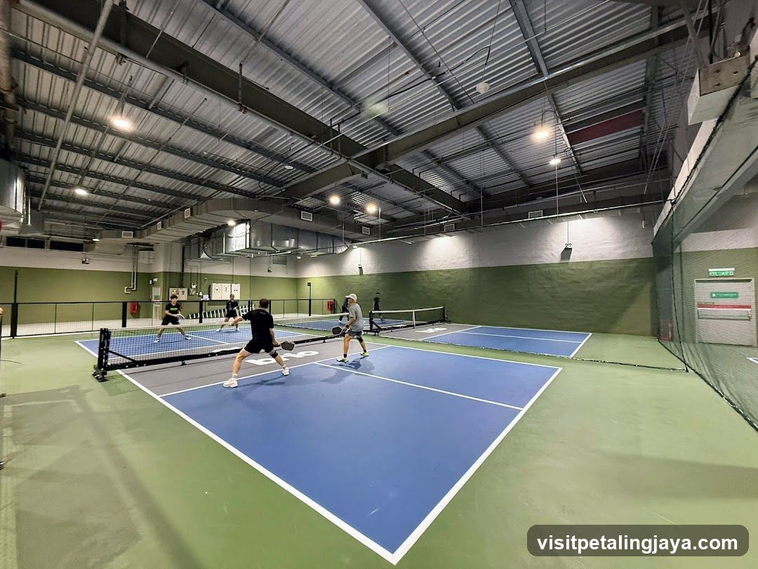 Indoor Tennis Court Activity